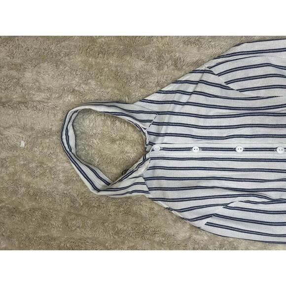 Forever 21 classic blue and white striped cotton halter romper Size Small - Picture 2 of 6